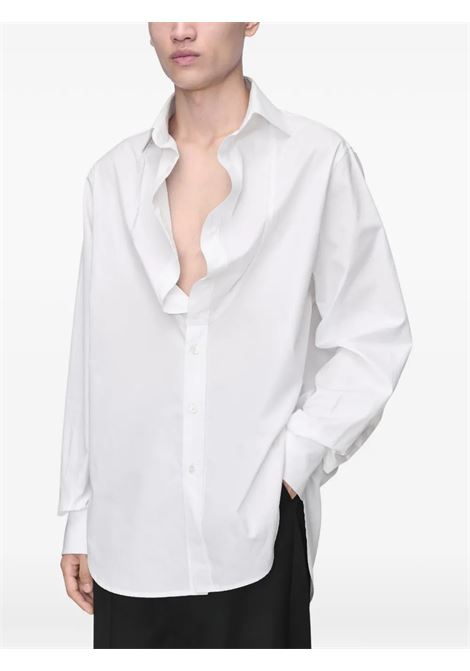 camicia con collo ripiegato uomo bianca MAISON MARGIELA | S67DT0026 S43001100